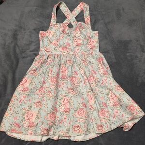 Floral Pink and Cream Kids Dress